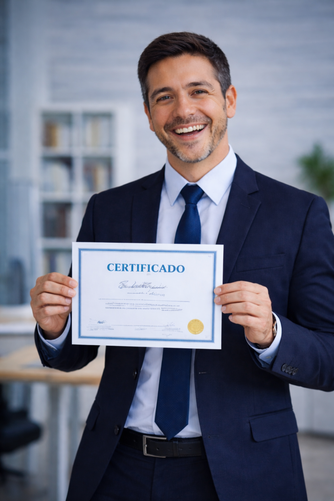 persona feliz por la certificación EC0301