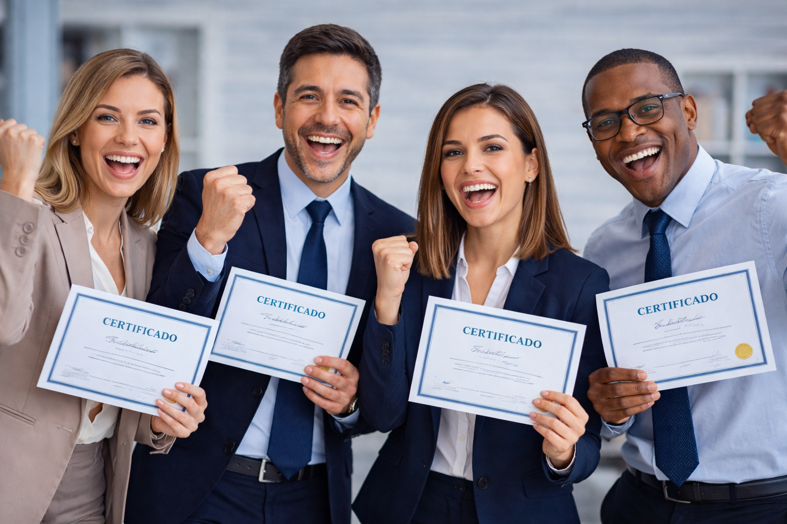 personas con certificados