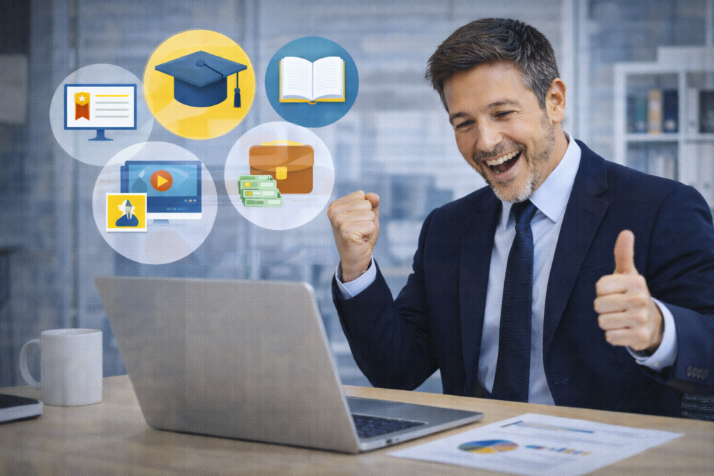 Persona feliz por certificación RED CONOCER