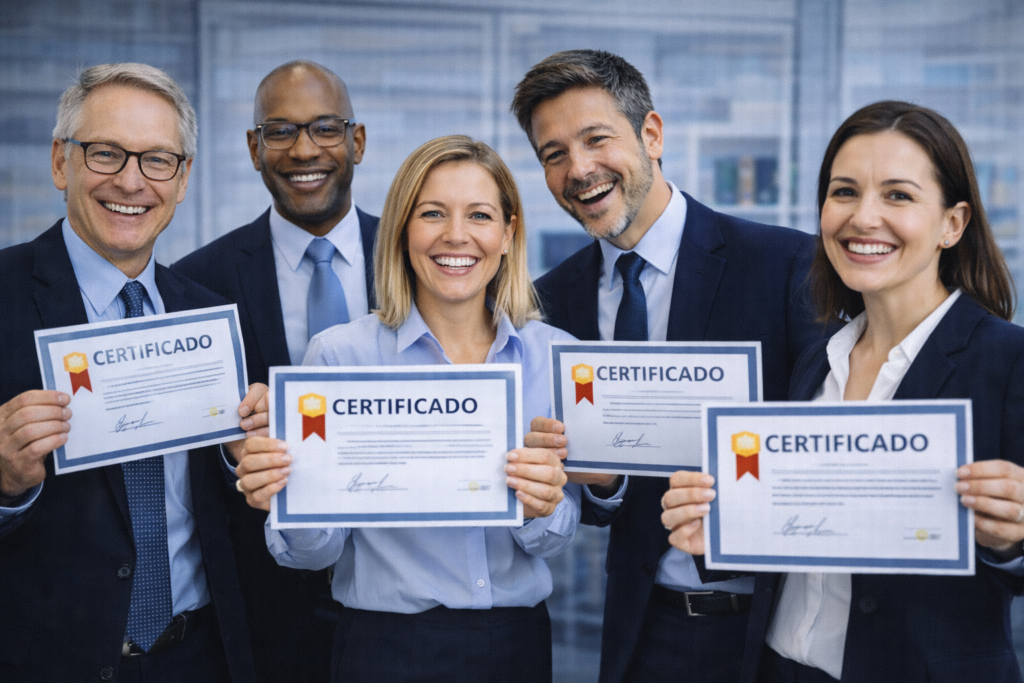 personas felices por certificación ante RED CONOCER